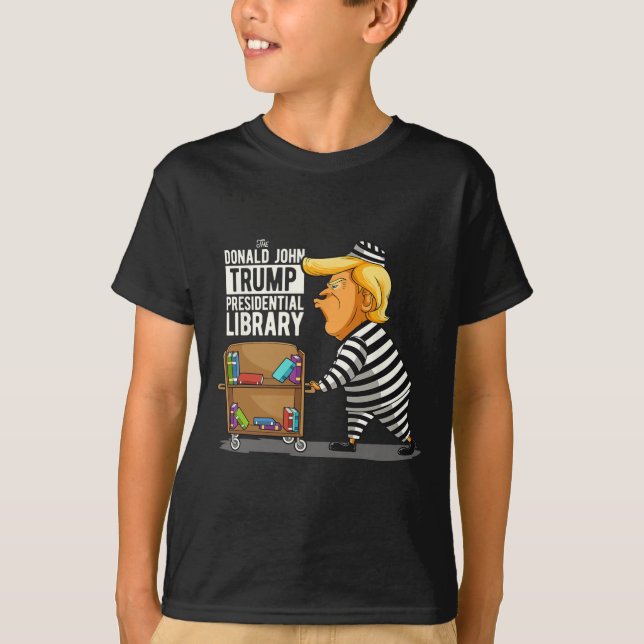 Trump Präsidentenbibliothek Funny Anti Trump T-Shirt (Vorderseite)