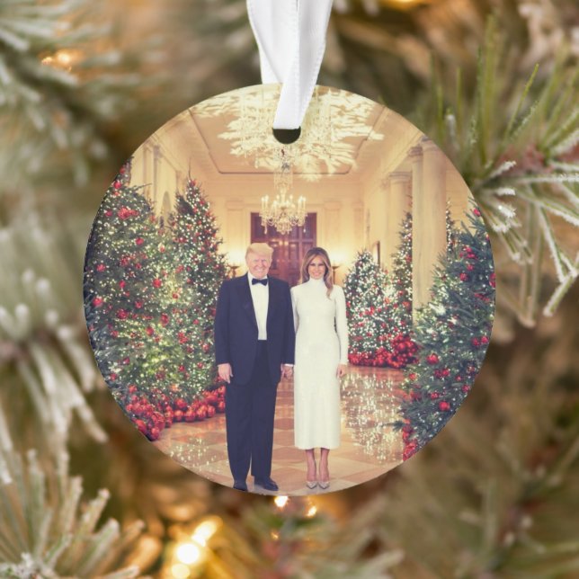 Trump Président des États-Unis Noël à la Maison Bl (Arbre)