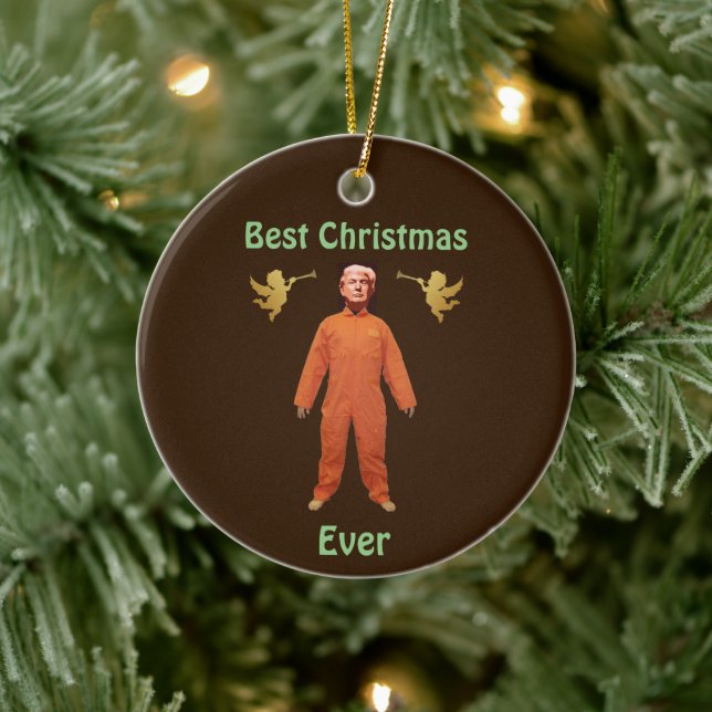 Trump Prisoner Keramik Ornament (Baum)
