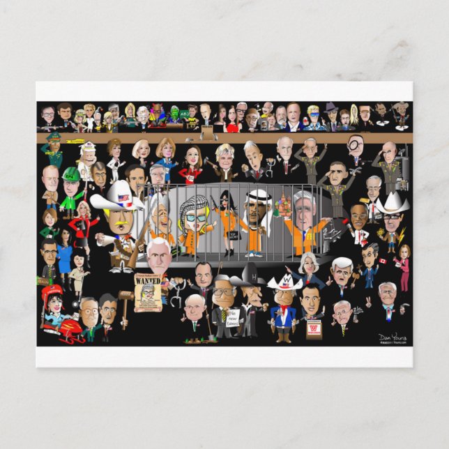 Trump Pros und Cons Postkarte (Vorderseite)