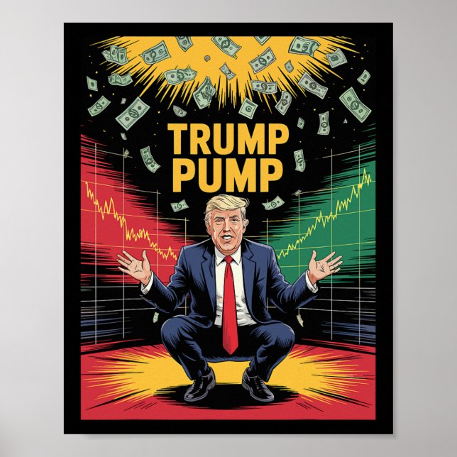 Trump pumpt Geld 1  Poster (Vorne)