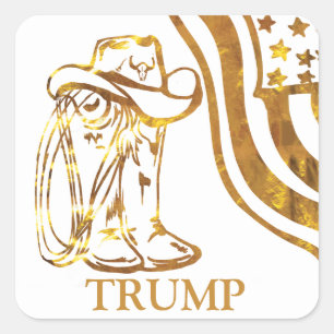 TRUMP QUADRATISCHER AUFKLEBER