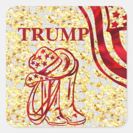 TRUMP QUADRATISCHER AUFKLEBER
