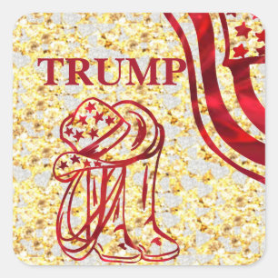 TRUMP QUADRATISCHER AUFKLEBER