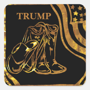 TRUMP QUADRATISCHER AUFKLEBER