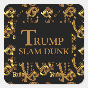 TRUMP QUADRATISCHER AUFKLEBER