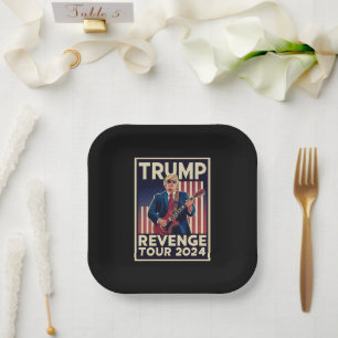 Trump Rache-Tour 2024 Politische Wahl 2024 Pappteller