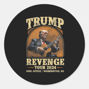 Trump-Rache Tour 2024 Runder Aufkleber