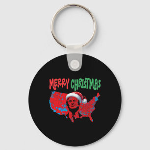 Trump Red Election Map frohe Weihnachten Trump Win Schlüsselanhänger