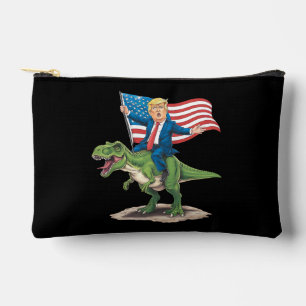 Trump reitet auf Dinosaurier T Rex USA Amerikanisc Zubehörtasche