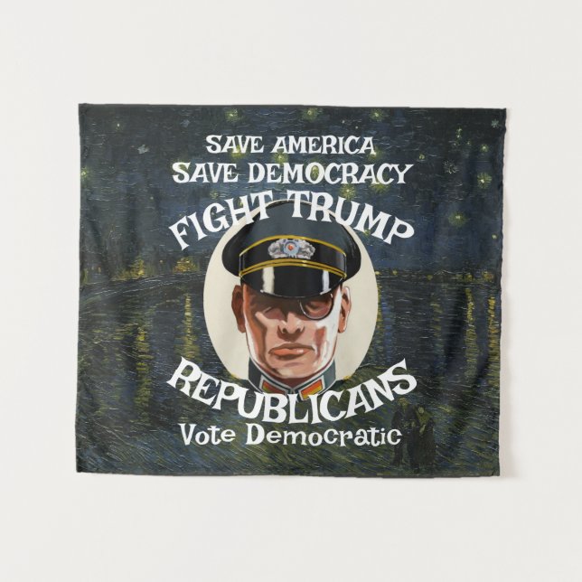 Trump Republikanischer Party Grad Rentirement Wedd Wandteppich (Vorderseite (Horizontal))