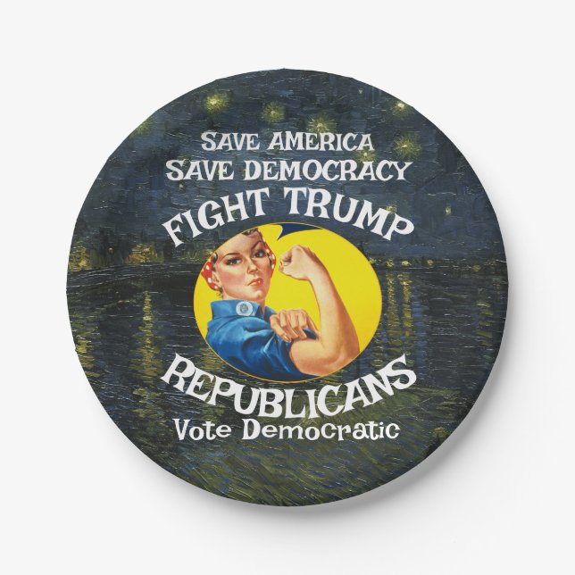 Trump Republikanisches Party Birthday Holiday Boys Pappteller (Vorderseite)