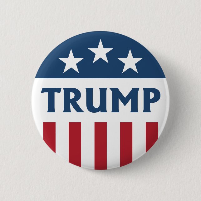 TRUMP Retro Kampagne Design Stars & Streifen Flag Button (Vorderseite)