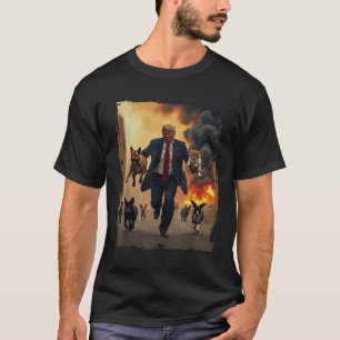 Trump Rette Hunde, lustige Wahlen 2024 Republik T-Shirt