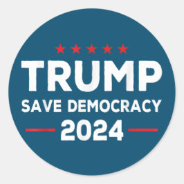 Trump Rettete Demokratie Trump 2024 Runder Aufkleber