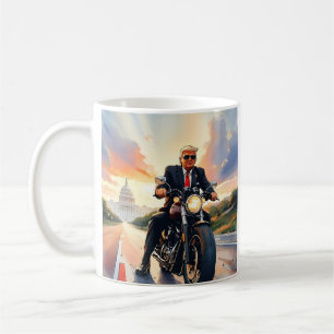 Trump Riding Motorrad US Hauptstadt Washington DC Kaffeetasse