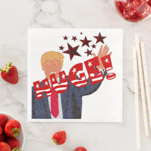Trump RIESIGE Feier Meile Party Serviette