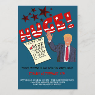 Trump RIESIGE Größte Party Aller Zeiten Feierparty Einladung