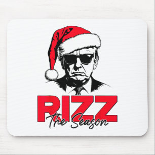 Trump Rizz The Season Funny Trump 2024 Xmas Pink S Mousepad