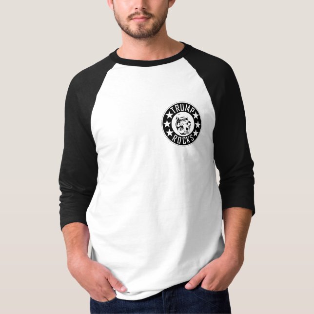 Trump Rocks 3/4 Sleeve Raglan T-shirt homme (Devant)