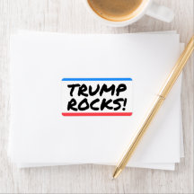 TRUMP ROCKS étiquette adresse de retour autocollan