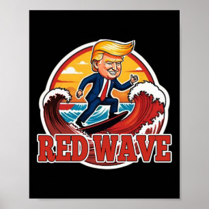 Trump rote Welle Republikaner Poster
