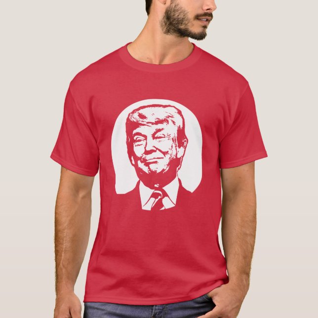 Trump Roter T - Shirt lächeln (Vorderseite)