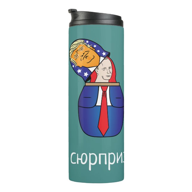 Trump Russische Puppe Thermosbecher (Nach rechts gedreht)