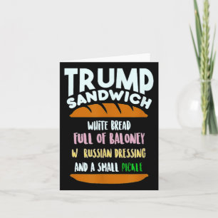 Trump Sandwich Small Pickle Political Sarcasm Karte