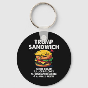 Trump-Sandwich Weißbrot voller Quatsch Lustig P Schlüsselanhänger