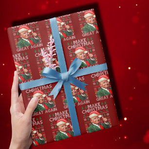 Trump Santa Claus   Weihnachten wieder großartig m Geschenkpapier