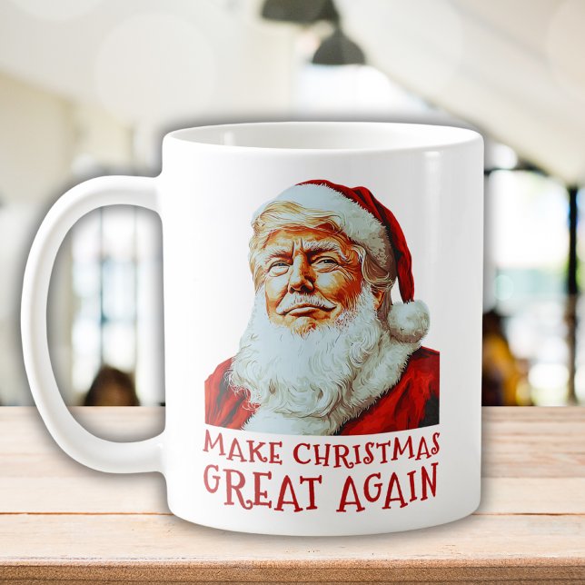 Trump Santa Claus | Weihnachten wieder großartig m Kaffeetasse (Von Creator hochgeladen)