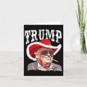 Trump Santa Cowboy Hat Christmas Texas Western Wie Karte