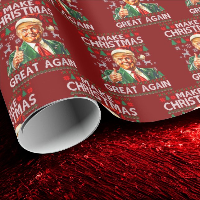 Trump Santa Hat | Make Christmas Great Again Geschenkpapier (Von Creator hochgeladen)