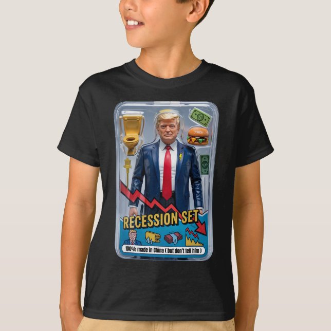 Trump Satire überlebte Rezession Box Set Action Fi T-Shirt (Vorderseite)