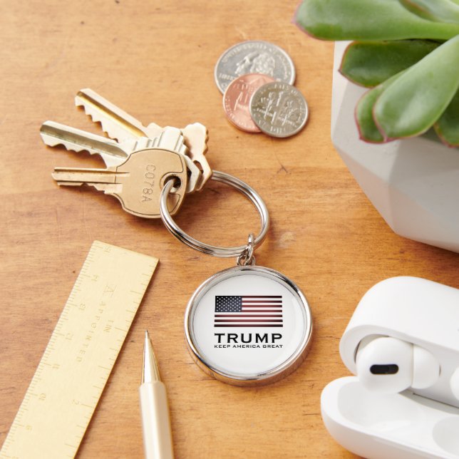 Trump Schlüsselanhänger Geschenk. Behalt America G (Schreibtisch)