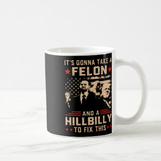 Trump schwindet auf seine Gonna und nimmt einen Fe Kaffeetasse