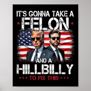 Trump schwindet auf seine Konna und holprig Poster