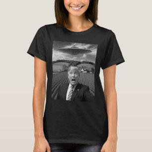 Trump Selfie mit Alien UFO Lustige Trump Geschenke T-Shirt