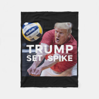 Trump Set Spike Funny Political Volleyball Player Fleecedecke