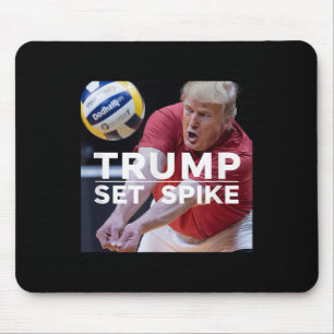 Trump Set Spike Funny Political Volleyball Player Mousepad