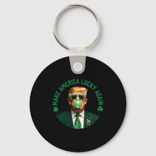 Trump Shamrock Make America Lucky Again St Patrick Schlüsselanhänger