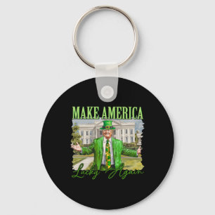 Trump Shamrock Make America Lucky Again St Patrick Schlüsselanhänger