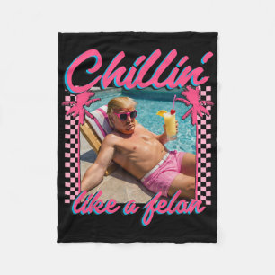 Trump Shirt Funny Chillin wie ein Felon Trump 2024 Fleecedecke