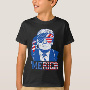 Trump-Shirt Merica Trump Sonnenbrille Us-Flagge 4. T-Shirt