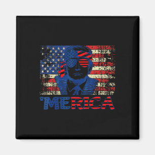 Trump-Shirt Viertes 4. Juli Trump American Fla Magnet