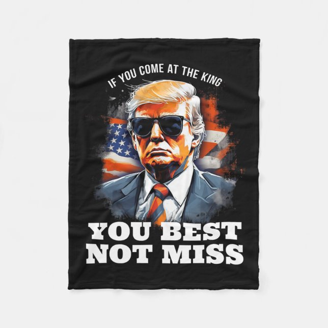 Trump-Shirt, wenn du am besten kommst, nicht ich Fleecedecke (Vorderseite)