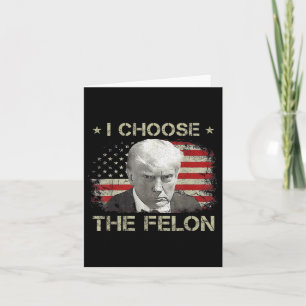 Trump Shirts for Men 2024 Ich wähle den Felon Conv Karte