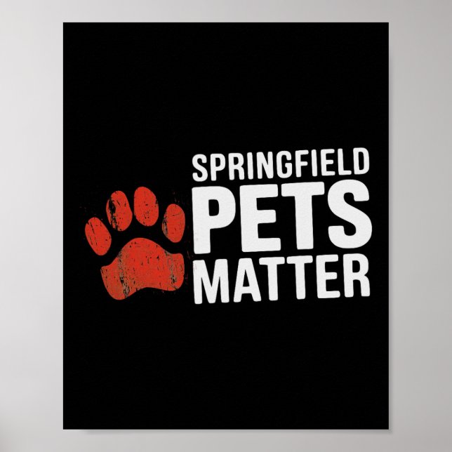 Trump sie essen die Hunde Katzen Springfield Pe Poster (Vorne)
