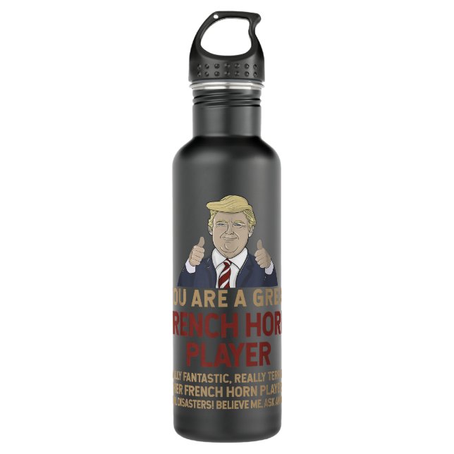 Trump Sie sind ein großer französischer Hornspiele Edelstahlflasche (Vorderseite)